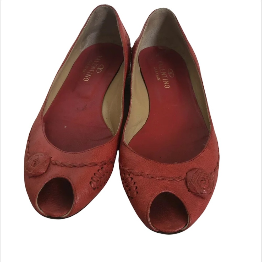 Valentino vintage Red Floral Flats size 38